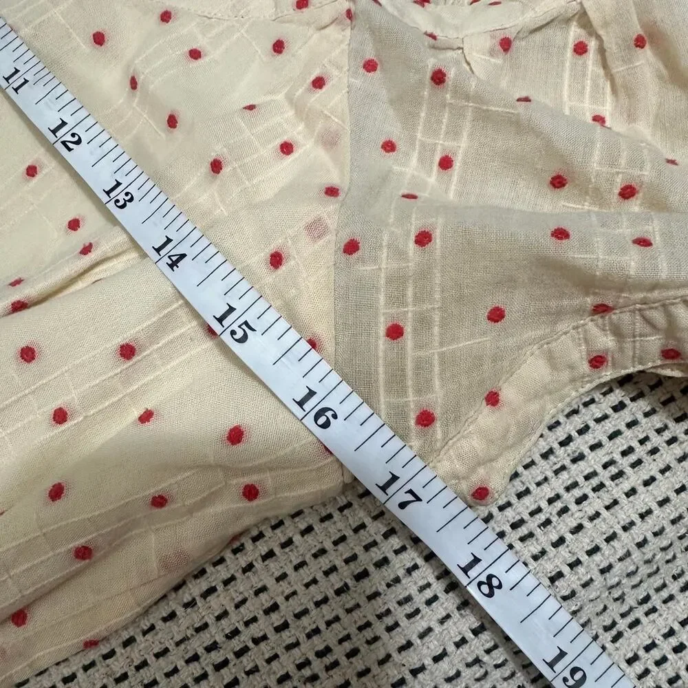 Cream Short Sleeve Twee Polka Dot Tumblr Mini Dress